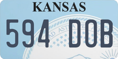 KS license plate 594DOB