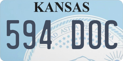 KS license plate 594DOC