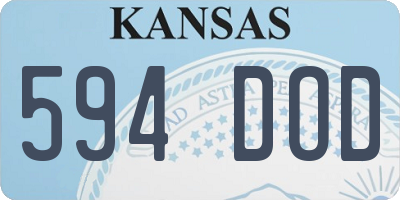 KS license plate 594DOD