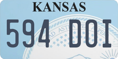 KS license plate 594DOI
