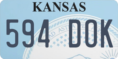KS license plate 594DOK