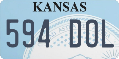 KS license plate 594DOL