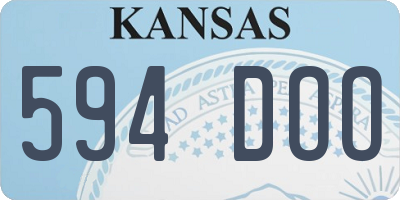 KS license plate 594DOO
