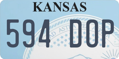 KS license plate 594DOP