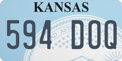 KS license plate 594DOQ