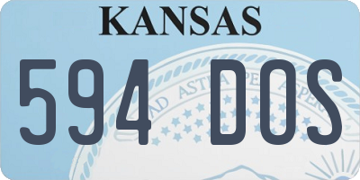 KS license plate 594DOS