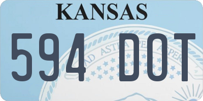 KS license plate 594DOT
