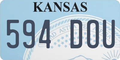 KS license plate 594DOU