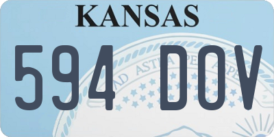 KS license plate 594DOV