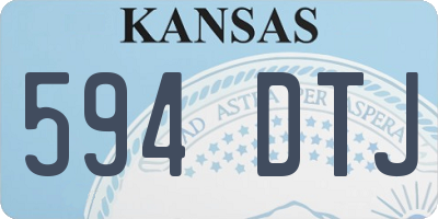 KS license plate 594DTJ