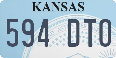 KS license plate 594DTO