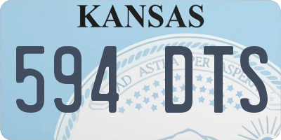 KS license plate 594DTS