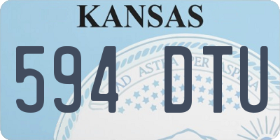 KS license plate 594DTU