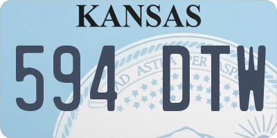 KS license plate 594DTW