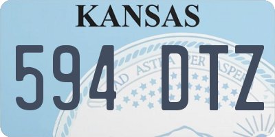 KS license plate 594DTZ
