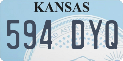 KS license plate 594DYQ