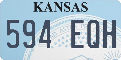KS license plate 594EQH