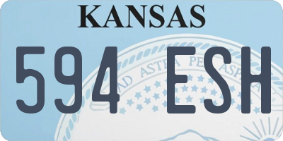 KS license plate 594ESH