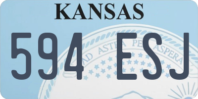 KS license plate 594ESJ