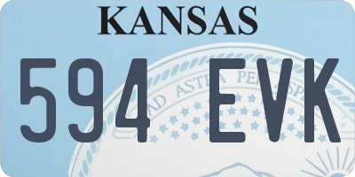 KS license plate 594EVK