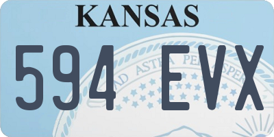 KS license plate 594EVX