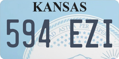 KS license plate 594EZI