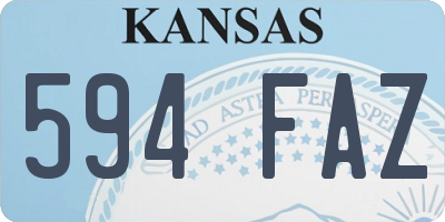 KS license plate 594FAZ