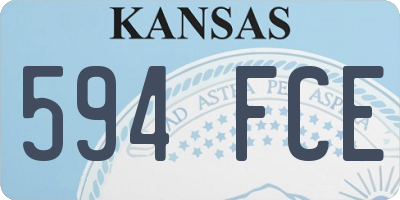 KS license plate 594FCE