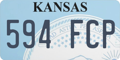 KS license plate 594FCP