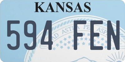 KS license plate 594FEN
