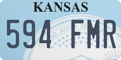 KS license plate 594FMR