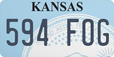 KS license plate 594FOG