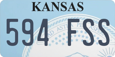 KS license plate 594FSS