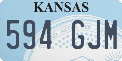 KS license plate 594GJM