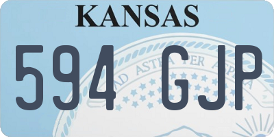 KS license plate 594GJP