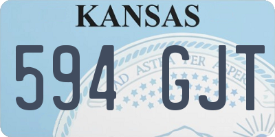 KS license plate 594GJT