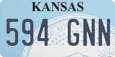 KS license plate 594GNN