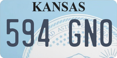 KS license plate 594GNO