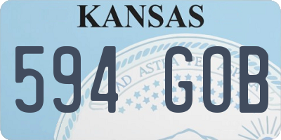 KS license plate 594GOB
