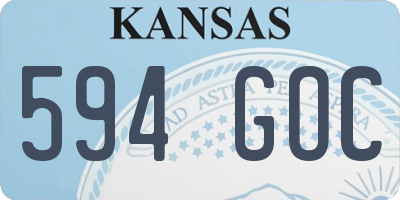 KS license plate 594GOC