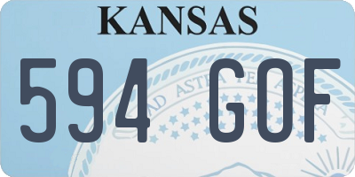 KS license plate 594GOF