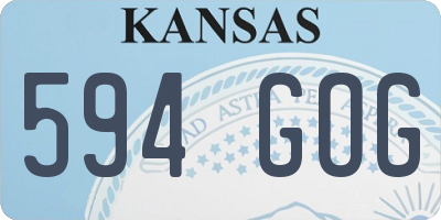 KS license plate 594GOG