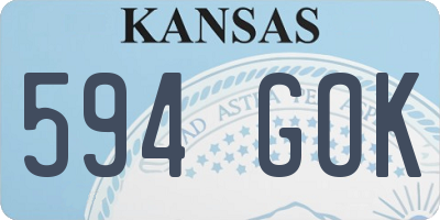KS license plate 594GOK