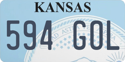 KS license plate 594GOL