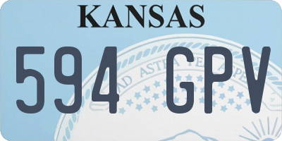 KS license plate 594GPV