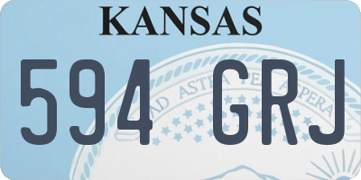 KS license plate 594GRJ