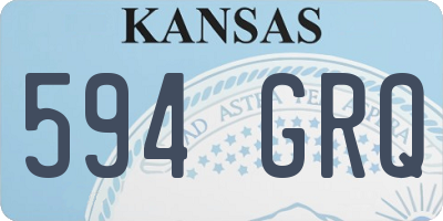 KS license plate 594GRQ