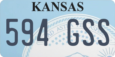 KS license plate 594GSS
