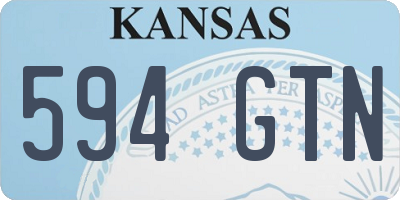 KS license plate 594GTN