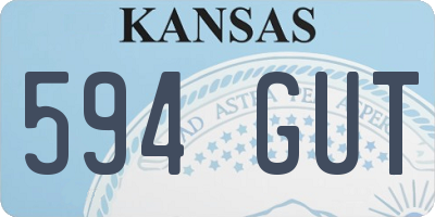 KS license plate 594GUT